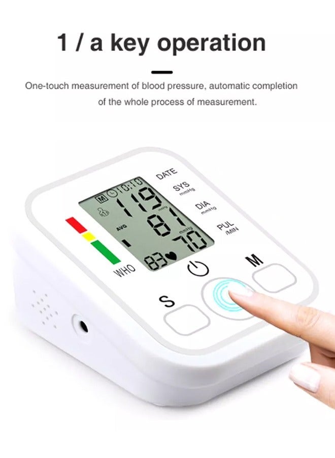 إي وورلد جهاز مراقبة ضغط الدم الرقمي للذراع العلوية، مقياس نبض احترافي مع سوار قابل للتعديل، قراءات دقيقة، كشف IHB وذاكرة لـ 2 مستخدمين (99 مجموعة)، جهاز رعاية صحية محمول للاستخدام المنزلي - Image 3